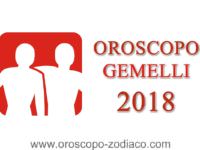 Oroscopo Gemelli 2018