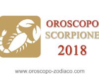 Oroscopo Scorpione 2018