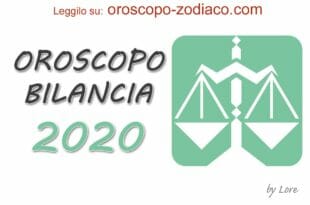 Oroscopo 2020 Bilancia